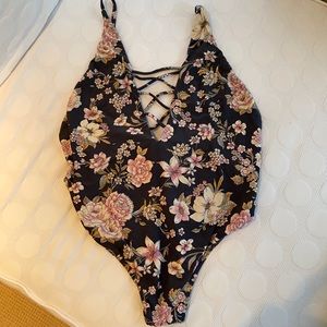 Billabong low back one piece bathing suit